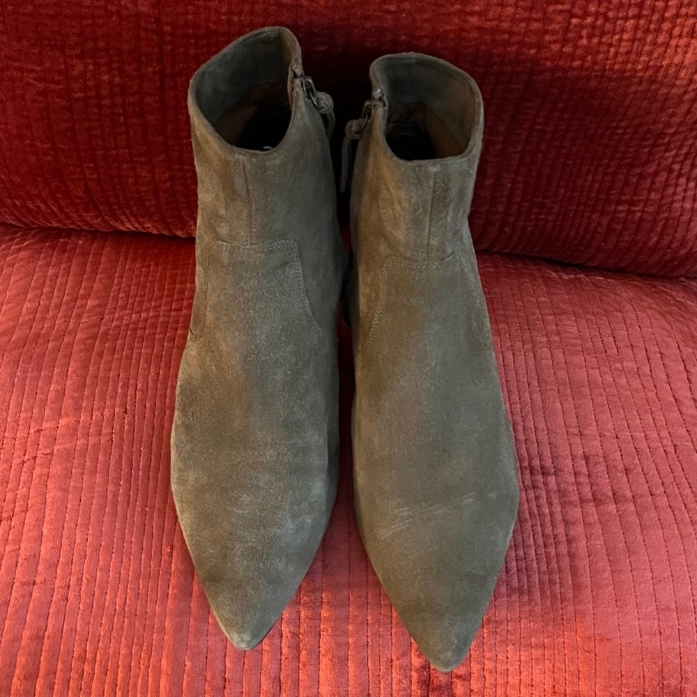 Isabel Marant Taupe Suede Ankle Booties